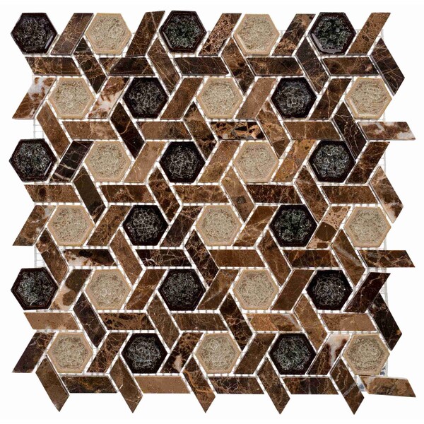 Andova Tiles ANDOVA TILES Exploration Israel 1" x 1" Glass Novelty Mosaic Tile - ANDEXPIL362