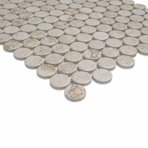 Msi Myrtle Sands Round 11  in. X 13  in. Matte Porcelain Mosaic Floor And Wall Tile, 15PK - ZOR-MD-0624