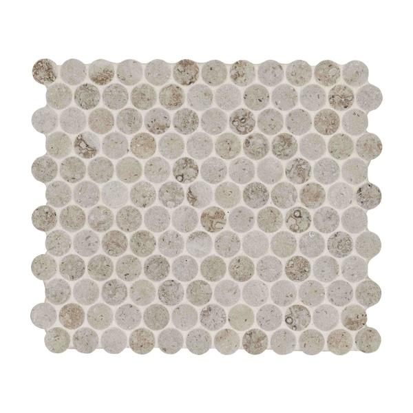Msi Myrtle Sands Round 11  in. X 13  in. Matte Porcelain Mosaic Floor And Wall Tile, 15PK - ZOR-MD-0624
