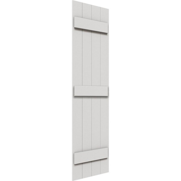 Ekena Millwork Timberthane Faux Rustic Four Board Joined Board-n-Batten Faux Wood Shutters, 21 1/2W x 67H, PR - FBJ06S21X067RUF