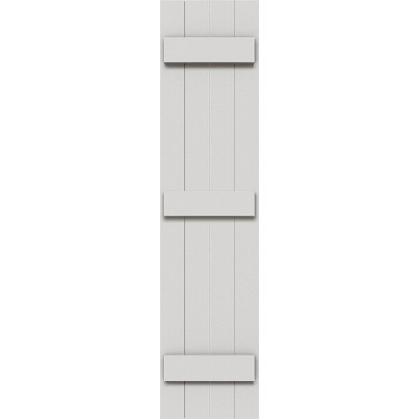 Ekena Millwork Timberthane Faux Rustic Four Board Joined Board-n-Batten Faux Wood Shutters, 21 1/2W x 67H, PR - FBJ06S21X067RUF
