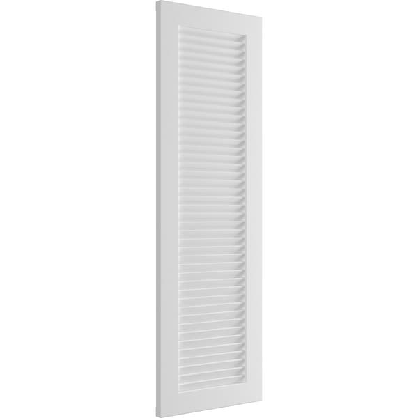 Ekena Millwork True Fit PVC, All Louver Louver Shutters, Unfinished, 17W x 65H, PR - TFP001LV17X065UN
