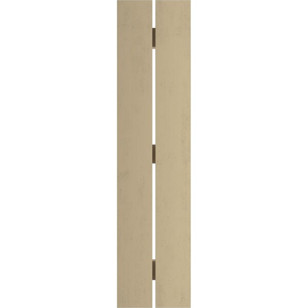 Ekena Millwork Rustic Two Board Spaced Board-n-Batten Smooth Faux Wood Shutters, 11 1/2W x 58H, PR - SHUBSS11X58SMPR