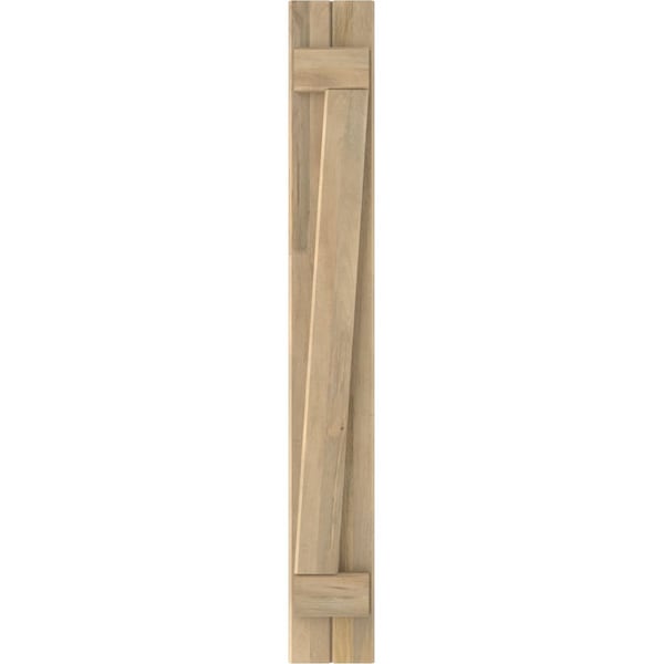 Ekena Millwork Americraft 2-Board (2 Batten) Wood Joined Board-n-Batten Shutters w/ Z-Bar, ARW102BB207X81UNH, PR - ARW102BB207X81UNH