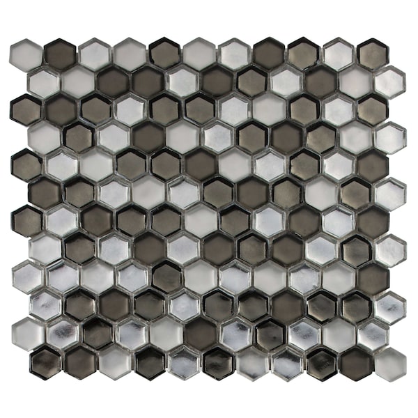 Andova Tiles SAMPLE Arti 1 x 1 Glass Honeycomb Mosaic Tile - SAM-ANDART265