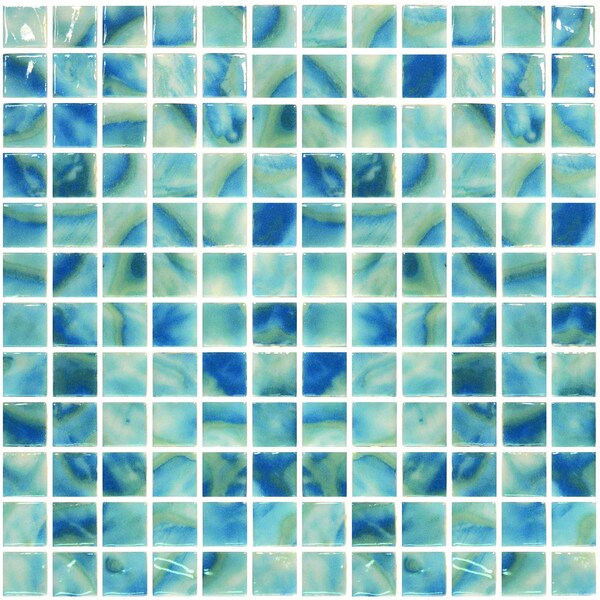 Andova Tiles ANDOVA TILES Mediterranean 12" x 12" Straight Edge Glass Mosaic Sheet Wall & Floor Tile - ANDMED471