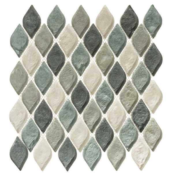 Andova Tiles ANDOVA TILES Plume 2.25" x 1.25" Glass Novelty Mosaic Wall Tile - ANDPLU516