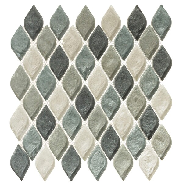 Andova Tiles ANDOVA TILES Plume 2.25" x 1.25" Glass Novelty Mosaic Wall Tile - ANDPLU516