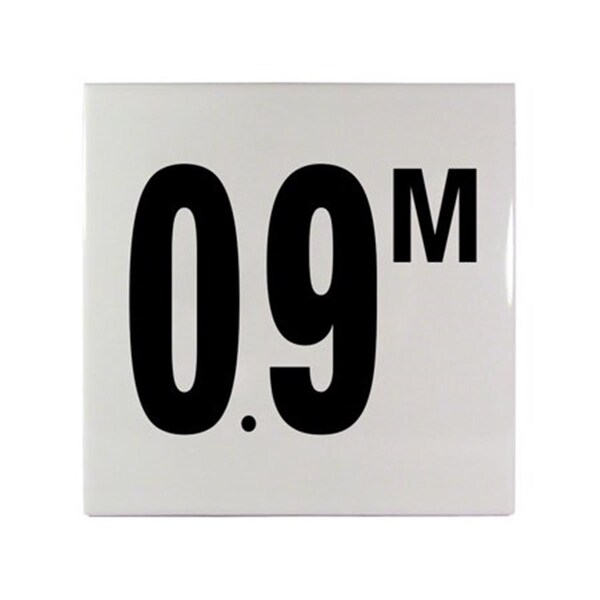 Inlays 6 in. No Skid Ceramic Tile MDM Series  Depth Marker - 0.9M - C622709