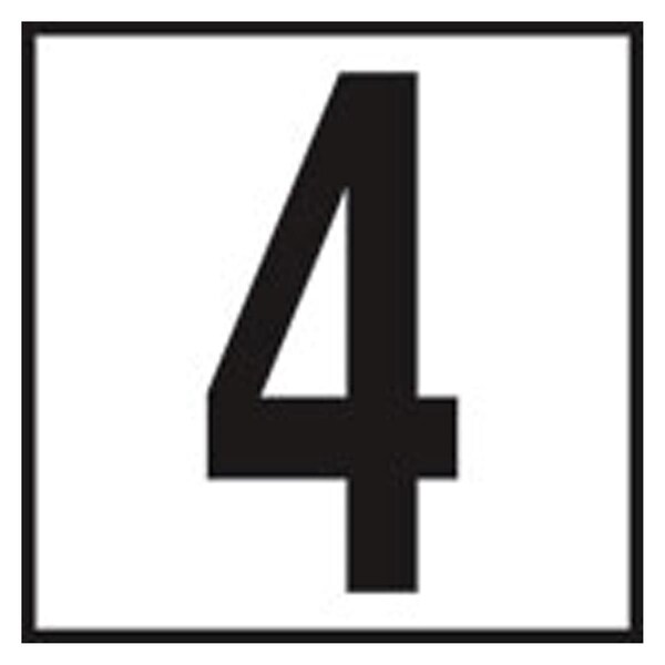 Inlays 6 in. Number 4 Depth Marker Non Skid Ceramic Tile - 5 in. - CC621040