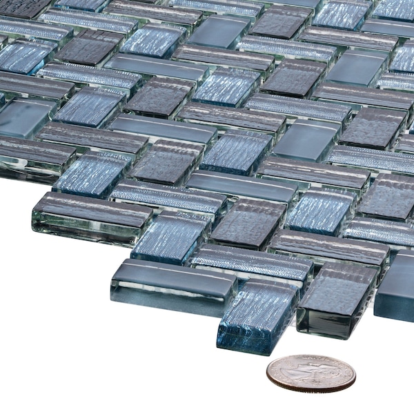 Andova Tiles SAMPLE-Velmo 1 in. x 1.25 in. Glass Mosaic Wall Tile - SAM-ANDVEL1015