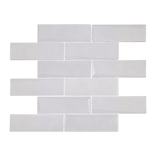 Andova Tiles SAMPLE-Daazen Borealis 2 in. x 6 in. Glass Mosaic Wall Tile - SAM-ANDDAA971