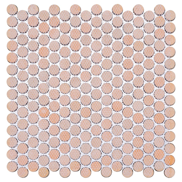 Andova Tiles SAMPLE Orb 075 x 075 Metal Penny Round Mosaic Tile - SAM-ANDORB253
