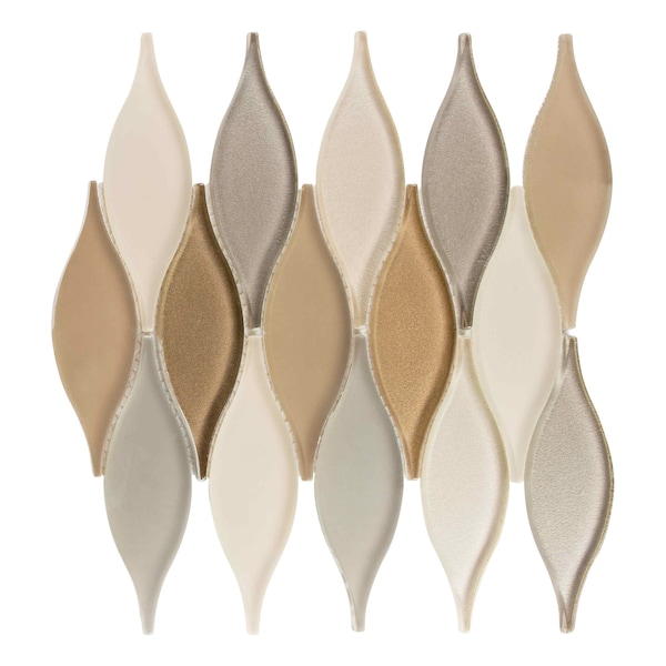 Andova Tiles SAMPLE Zeille Glass Arabesque Mosaic Tile - SAM-ANDZEI199
