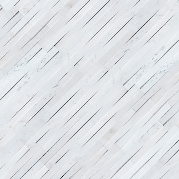 Msi Cosmic White 3D Wave Ledger Panel SAMPLE Honed Marble Wall Tile - ZOR-PNL-0032-SAM