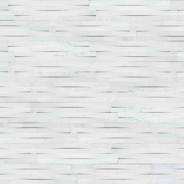 Msi Cosmic White 3D Wave Ledger Panel SAMPLE Honed Marble Wall Tile - ZOR-PNL-0032-SAM