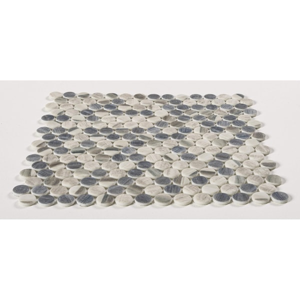 Andova Tiles SAMPLE Dexo 1 x 1 Glass Penny Round Mosaic Wall  Floor Tile - SAM-ANDDEX331