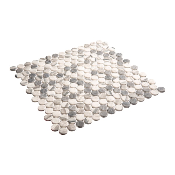 Andova Tiles SAMPLE Dexo 1 x 1 Glass Penny Round Mosaic Wall  Floor Tile - SAM-ANDDEX331