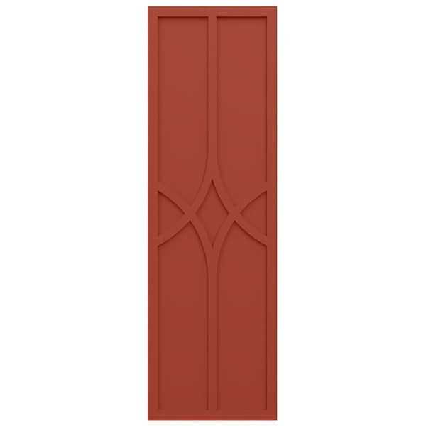 Ekena Millwork True Fit PVC Cedar Park Fixed Mount Shutters, Colorful Leaves, 18W x 76H, PR - TFP001CP18X076CL
