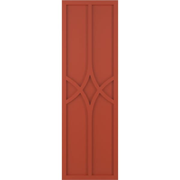 Ekena Millwork True Fit PVC Cedar Park Fixed Mount Shutters, Colorful Leaves, 18W x 76H, PR - TFP001CP18X076CL