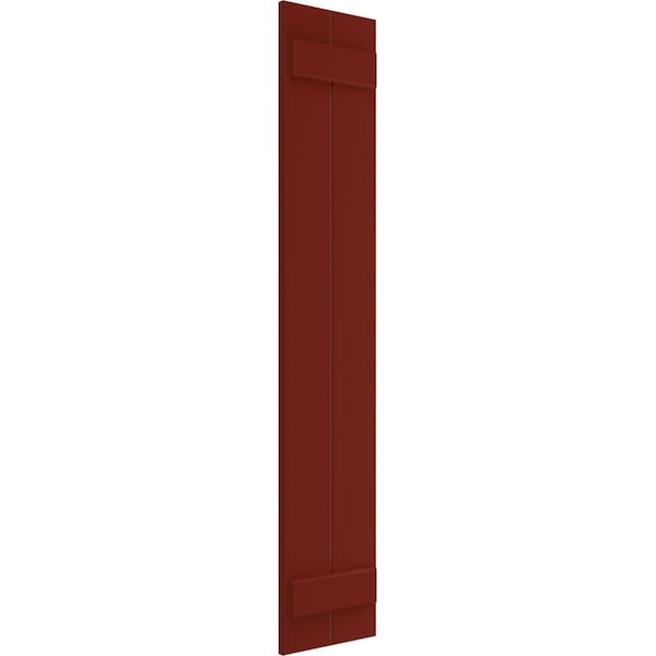 Ekena Millwork True Fit PVC Two Board Joined Board-n-Batten Shutters, Pepper Red, 10 3/4W x 61H, PR - TFP101BBF11X061MR