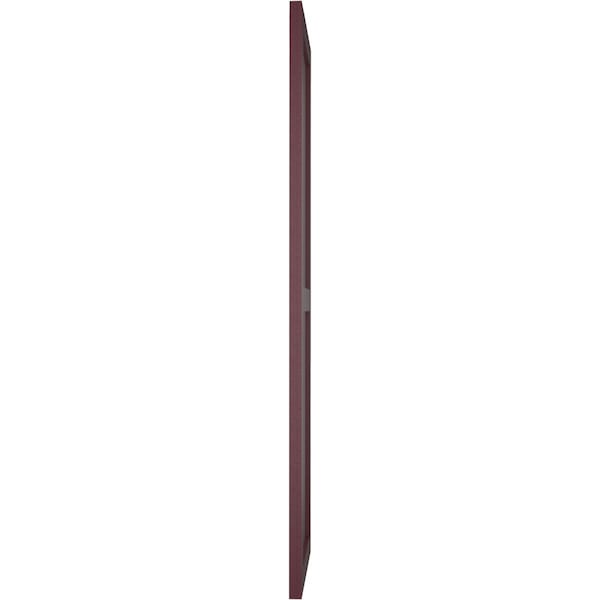Ekena Millwork True Fit PVC Farmhouse/Flat Panel Combination Fixed Mount Shutters, Wine Red, 15W x 53H, PR - TFP101FC15X053WR