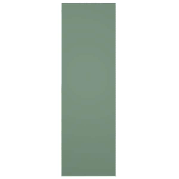 Ekena Millwork True Fit PVC Farmhouse/Flat Panel Combination Fixed Mount Shutters, Track Green, 15W x 45H, PR - TFP101FC15X045TG