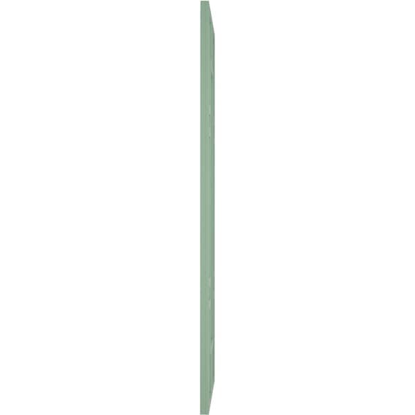 Ekena Millwork True Fit PVC Hastings Fixed Mount Shutters, Seaglass, 12W x 71H, PR - TFP001HS12X071SG