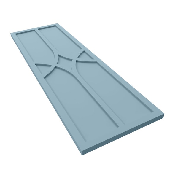 Ekena Millwork True Fit PVC Cedar Park Fixed Mount Shutters, Peaceful Blue, 18W x 54H, PR - TFP001CP18X054SB