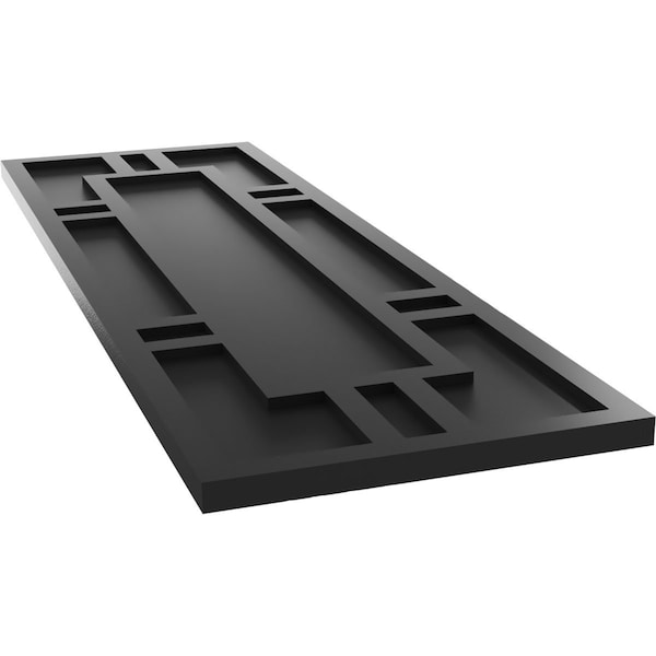 Ekena Millwork True Fit PVC Hastings Fixed Mount Shutters, Black, 18W x 74H, PR - TFP001HS18X074BL