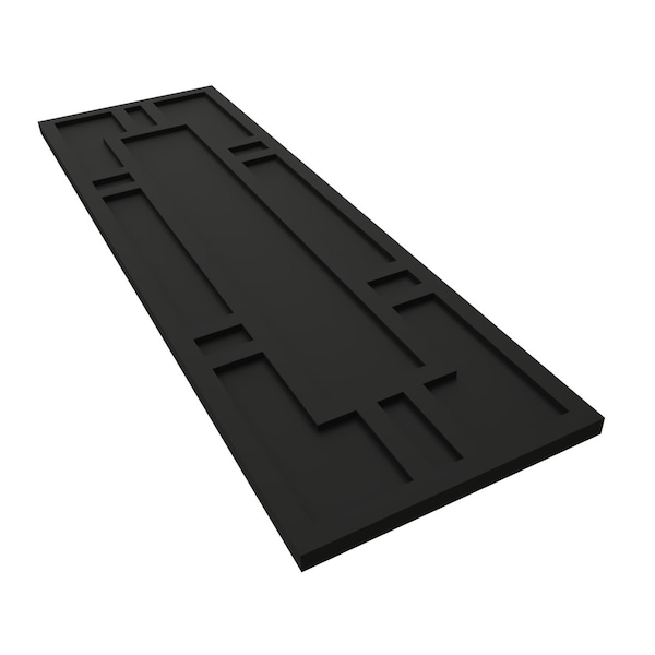 Ekena Millwork True Fit PVC Hastings Fixed Mount Shutters, Black, 18W x 74H, PR - TFP001HS18X074BL