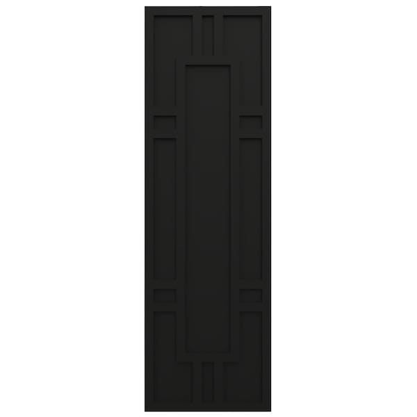 Ekena Millwork True Fit PVC Hastings Fixed Mount Shutters, Black, 18W x 74H, PR - TFP001HS18X074BL