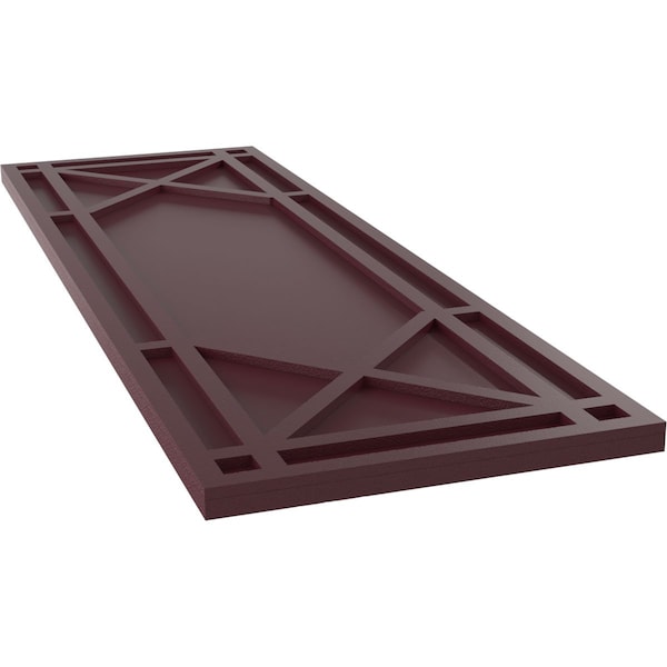 Ekena Millwork True Fit PVC Bungalow Fixed Mount Shutters, Wine Red, 18W x 34H, PR - TFP001BG18X034WR