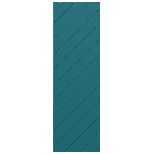 Ekena Millwork 18W x 49H True Fit PVC Diagonal Slat Modern Style Fixed Mount Shutters, Antigua, PR - TFP001DG18X049AN
