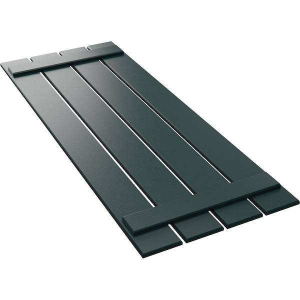 Ekena Millwork True Fit PVC Four Board Spaced Board-n-Batten Shutters, Thermal Green , 23W x 67H, PR - TFP101SBF23X067FG