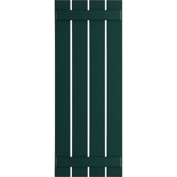 Ekena Millwork True Fit PVC Four Board Spaced Board-n-Batten Shutters, Thermal Green , 23W x 67H, PR - TFP101SBF23X067FG