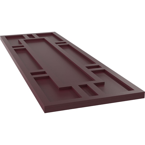 Ekena Millwork True Fit PVC Hastings Fixed Mount Shutters, Wine Red, 18W x 43H, PR - TFP001HS18X043WR