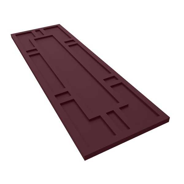 Ekena Millwork True Fit PVC Hastings Fixed Mount Shutters, Wine Red, 18W x 43H, PR - TFP001HS18X043WR