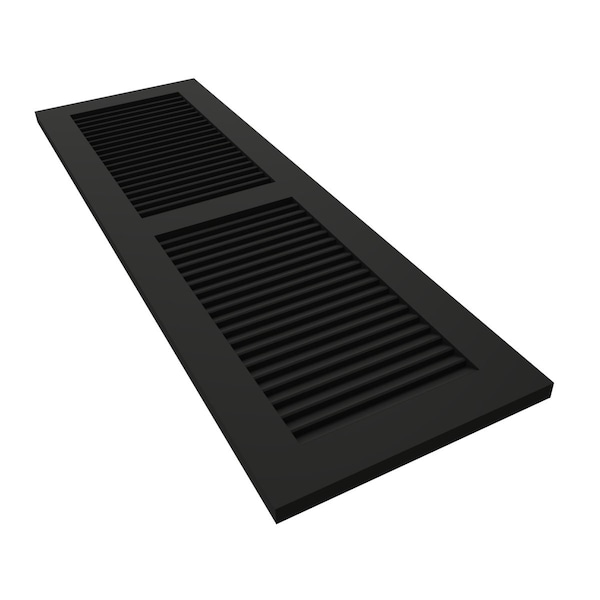 Ekena Millwork True Fit PVC Two Equal Louver Shutters, Black, 15W x 30H, PR - TFP101LVF15X030BL