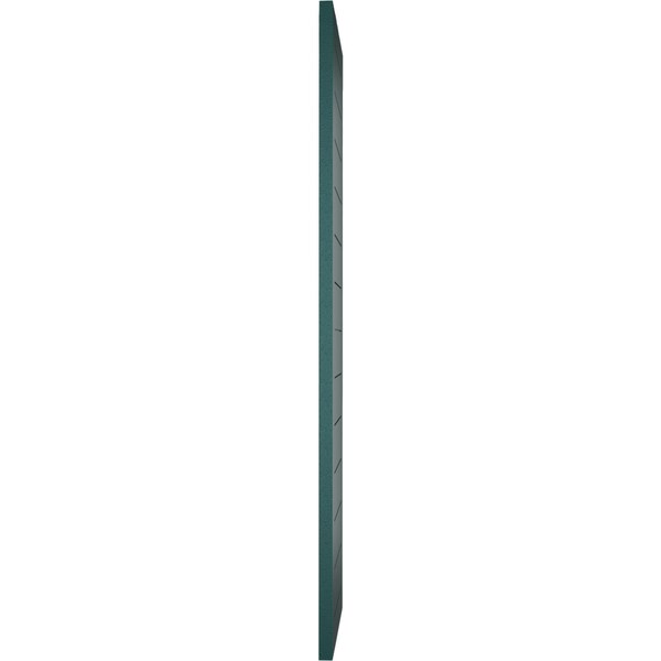 Ekena Millwork True Fit PVC Horizontal Slat Framed Modern Style Fixed Mount Shutters, Thermal Green, 15W x 27H, PR - TFP001HF15X027FG