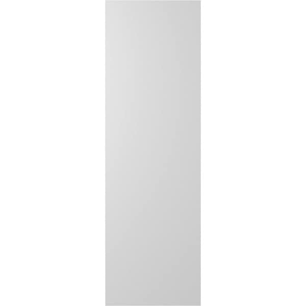 Ekena Millwork True Fit PVC Farmhouse/Flat Panel Combination Fixed Mount Shutters, Hailstorm Gray, 12W x 54H, PR - TFP101FC12X054ST