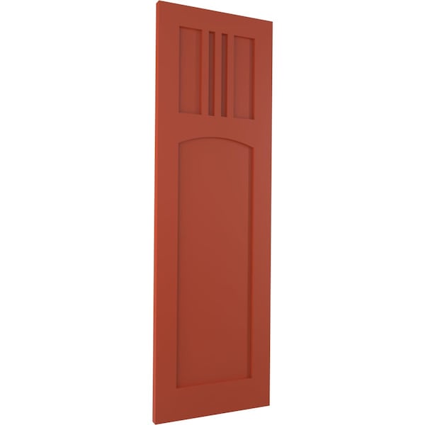 Ekena Millwork True Fit PVC San Miguel Mission Style Fixed Mount Shutters, Colorful Leaves, 18W x 50H, PR - TFP001SM18X050CL