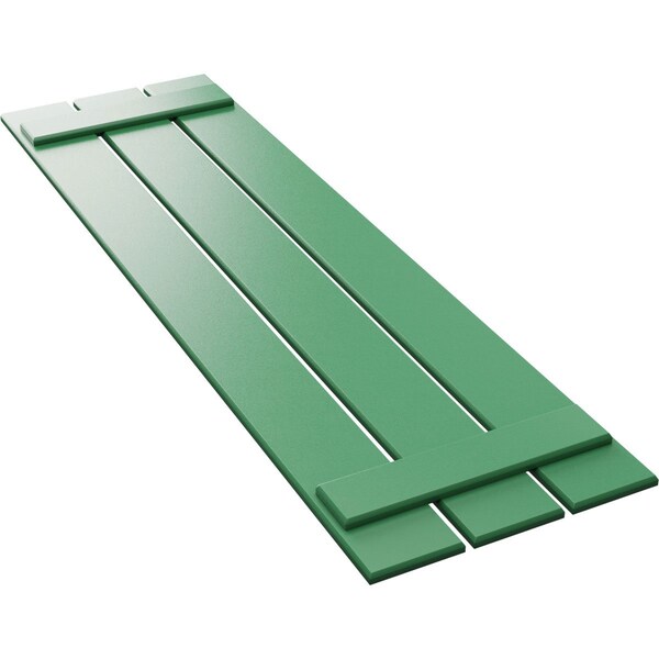 Ekena Millwork True Fit PVC, Three Board Spaced Board-n-Batten Shutters, Lilly Pads , 17 1/8W x 57H, PR - TFP101SBF17X057LP