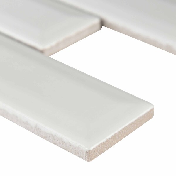 Msi Whisper White Beveled 12 In. X 12 In. X 10 Mm Ceramic Mesh-Mounted Mosaic Wall Tile, 10PK - ZOR-MD-0162