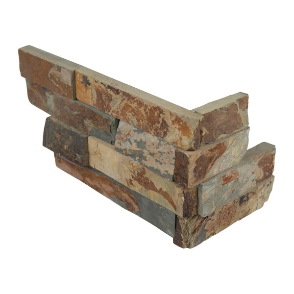 Msi California Gold Splitface Ledger Corner SAMPLE Natural Slate Wall Tile - ZOR-PNL-0071-SAM