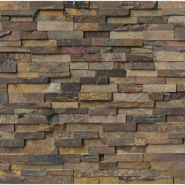 Msi California Gold Splitface Ledger Corner SAMPLE Natural Slate Wall Tile - ZOR-PNL-0071-SAM