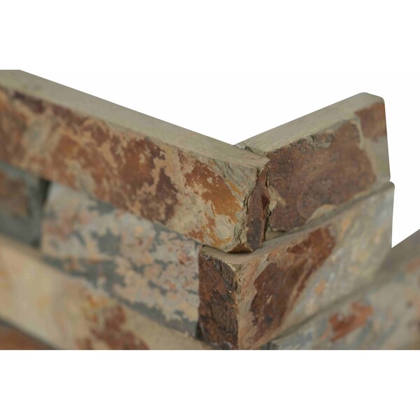 Msi California Gold Splitface Ledger Corner SAMPLE Natural Slate Wall Tile - ZOR-PNL-0071-SAM