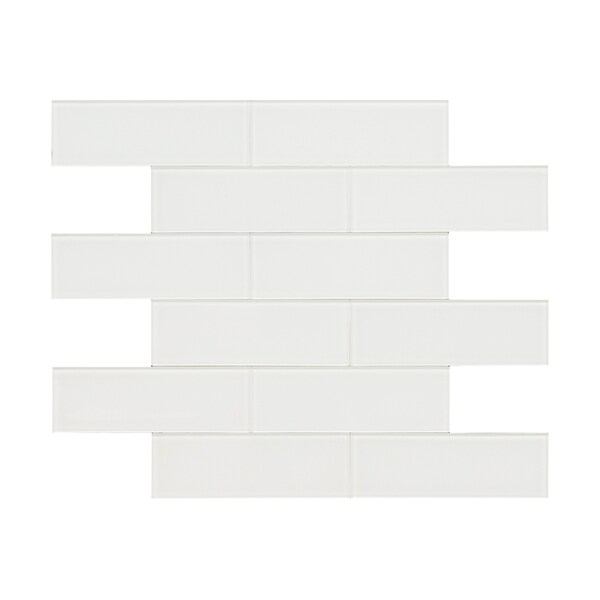 Msi Alpine Ice Subway 12 x 12 Glass Peel And Stick Floor And Wall Tile, 20PK - ZOR-MD-0584