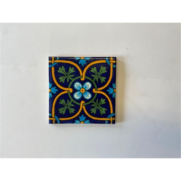 Talavera 4 x 4 in. Mexican Decorative Tiles, L119, 4PK - L119 4X4