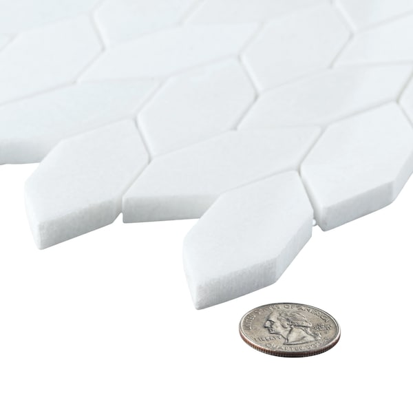 Andova Tiles ANDOVA TILES Channing 1" x 2.5" Marble Honeycomb Mosaic Wall & Floor Tile - ANDCHA137